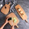 1PC Cheese Board,Wood Cutting Board,Wood Cheese Plate,Bamboo cutting board wooden chopping board reversible non slip handle solid Cheese Board,2 view 3