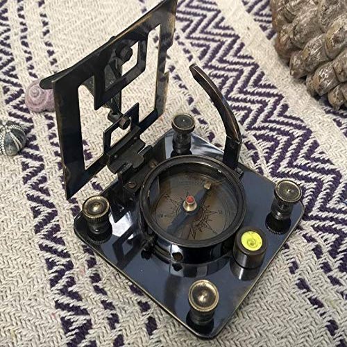 ARTIZANSTORE Brass Compass with Sundial | Vintage Compass | Steampunk | Nautical Compass | Engraved Compass| Gifts for him