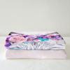 3D Wolf Sherpa Blanket, Wild Animal Blooming Flower Splash Watercolour Tie Dye Throw, Decorative Sofa Fleece Blanket, Twin 60"x80", Black White view 3