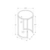 Monarch Specialties I 2205 Accent Table, Side, Round, End, Nightstand, Lamp, Living Room, Bedroom, Metal, Laminate, White Marble Look, Grey, Contemporary view 3