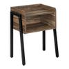 Monarch Specialties I 3583 Accent Table, Side, End, Nightstand, Lamp, Living Room, Bedroom, Metal, Laminate, Brown, Black, Contemporary, Modern view 1