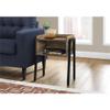 Monarch Specialties I 3583 Accent Table, Side, End, Nightstand, Lamp, Living Room, Bedroom, Metal, Laminate, Brown, Black, Contemporary, Modern view 2