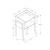 Monarch Specialties I 3583 Accent Table, Side, End, Nightstand, Lamp, Living Room, Bedroom, Metal, Laminate, Brown, Black, Contemporary, Modern view 3