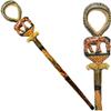 African Wood Decorative Walking Stick (Hand Made in Kenya) (Giraffe/Lion) view 1