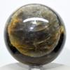 2.75" Black Moonstone Sphere Natural Sparkling Crystal Polished Ball Mineral Feldspar Holistic Sheen Stone - Madagascar + Stand view 3