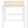 SAFAVIEH Home Collection Saito White and Natural Low Back Cane 25.6-inch Counter Stool view 1
