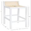 SAFAVIEH Home Collection Saito White and Natural Low Back Cane 25.6-inch Counter Stool view 3