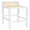 SAFAVIEH Home Collection Saito White and Natural Low Back Cane 25.6-inch Counter Stool view 4