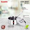 Sumeet Cook Smart TriPly SAS (Steel-Aluminium-Steel - 3 Layers) Sauce Pan with Lid - 1.15 LTR - 14Cm view 2