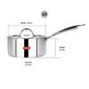 Sumeet Cook Smart TriPly SAS (Steel-Aluminium-Steel - 3 Layers) Sauce Pan with Lid - 1.15 LTR - 14Cm view 4