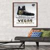 Trends International NHL Vegas Golden Knights - Drip Skate 20 Wall Poster, 22.375" x 34", Mahogany Framed Version view 2