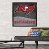 Trends International NFL Tampa Bay Buccaneers - Logo 20 Wall Poster, 22.375" x 34", Black Framed Version view 2
