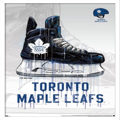 Trends International NHL Toronto Maple Leafs - Drip Skate 20 Wall Poster, 14.725" x 22.375", White Framed Version