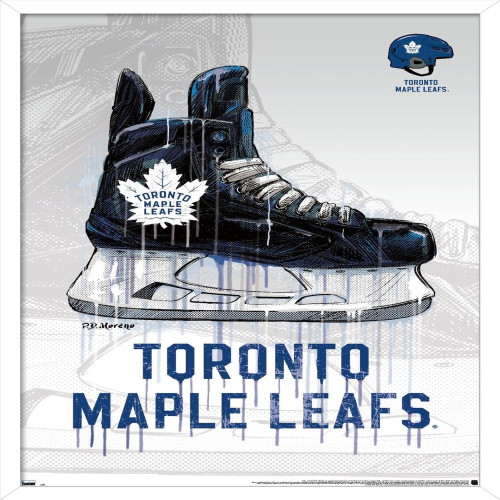 Trends International NHL Toronto Maple Leafs - Drip Skate 20 Wall Poster, 14.725" x 22.375", White Framed Version