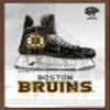 Trends International NHL Boston Bruins - Drip Skate 20 Wall Poster, 14.725" x 22.375", Mahogany Framed Version view 1