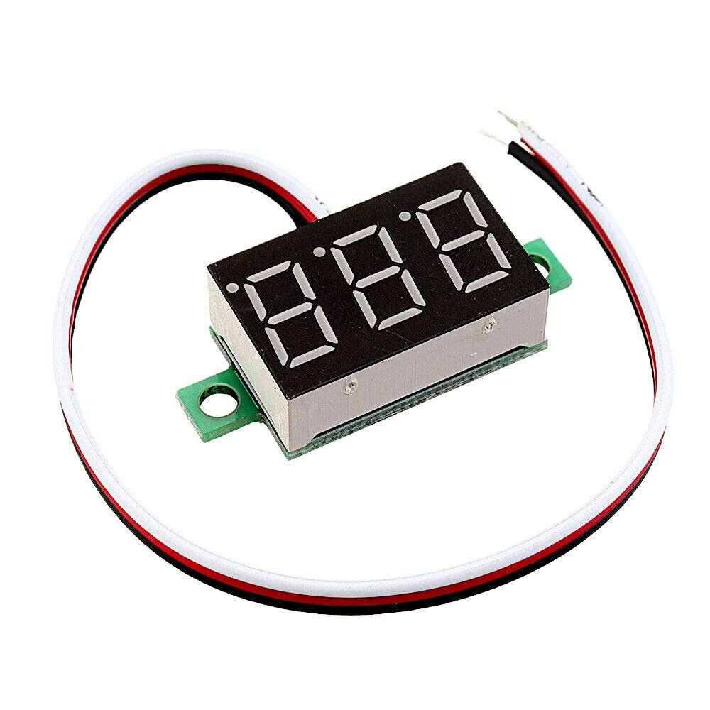 Electronic Components 10pcs 0.36 Inch DC0V-32V Red LED Digital Display Voltage Meter Voltmeter Reverse