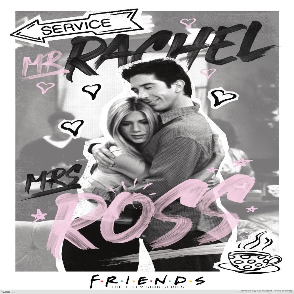 Trends International Friends - Ross and Rachel Wall Poster, 22.375" x 34", Premium Unframed Version