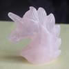 2'' Hand Carved Mixed Gemstone Rose Quartz llanite Amazonite Fluorite Crystal Dragon Blood Jasper Unicorn Crystal Figurine Carving (Rose Quartz) view 2