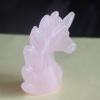 2'' Hand Carved Mixed Gemstone Rose Quartz llanite Amazonite Fluorite Crystal Dragon Blood Jasper Unicorn Crystal Figurine Carving (Rose Quartz) view 3