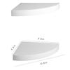 AHDECOR Wood Corner Shelves White, Durable Floating Corner Shelf for Organizing and Displaying Dcor in Any Room, Set of 2 view 3