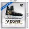 Trends International NHL Vegas Golden Knights - Drip Skate 20 Wall Poster, 14.725" x 22.375", Silver Framed Version view 3