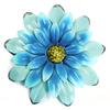 Blue Metal Flower Wall Decor Wall Sculptures 11.8 Inch, Wall Art Flower Decor Hanging for Bathroom Living Room Bedroom Office (Blue) view 1