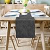 Comforance Table Runner Dresser Grey Non-Slip Linen Burlap Rectangle Table Setting Decor for Wedding Party Holiday Dinner Home 16x72inch, Ethnic Lace Ornate Retro Pattern Artistic view 2