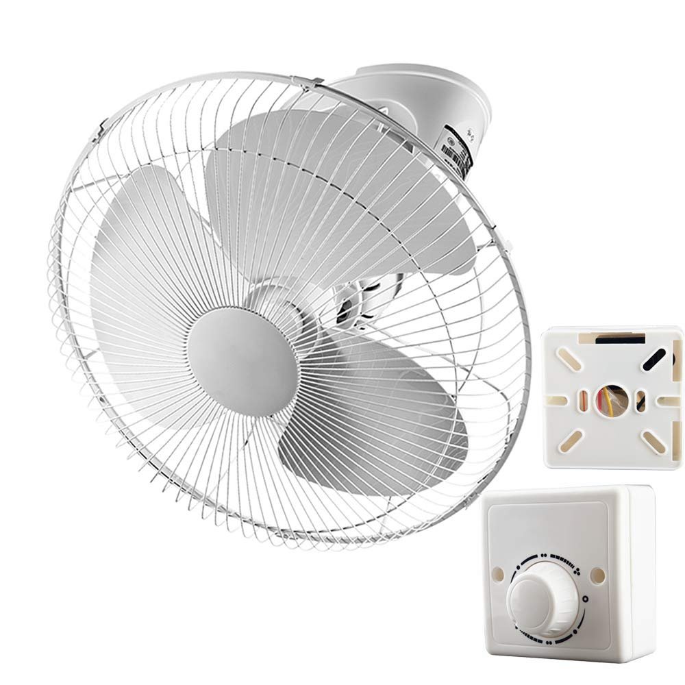 YGRQ Fan Wall/Ceiling 360 Oscillation Cooling in Summer Suit for Dormitory/Restaurant/Bedroom/Kitchen