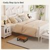 Solid Wooden Step Stool for Adults Seniors Non-Slip, Heavy Duty Bed Steps for High Beds with 500 LBS Capacity, Portable Bedside Step Stool Easy Assembly view 3