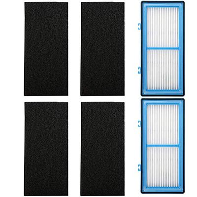 Kaluto AER1 HEPA Type Total Air Filter Replacement Compatible with HAPF30AT and HAP242-NUC,includ 2HEPA filter + 4 Charcoal Booster Pre Filte
