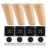 szzijia 4Pcs Wood Color Furniture Sofa Replacement Legs Solid Wood Feet for Sofas,Cabinets,Tables,Bed Legs (20cm) view 1