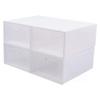 Eapmic Foldable Shoe Box, 20/24Pcs Stackable Plastic Clear Shoe Storage Box,Storage Bins Shoe Container Home Organizer Rack Stack (24Pcs) view 3