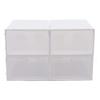 Eapmic Foldable Shoe Box, 20/24Pcs Stackable Plastic Clear Shoe Storage Box,Storage Bins Shoe Container Home Organizer Rack Stack (24Pcs) view 4