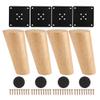 szzijia 4Pcs Wood Color Furniture Sofa Replacement Legs Solid Wood Feet for Sofas,Cabinets,Tables,Bed Legs (15cm) view 1