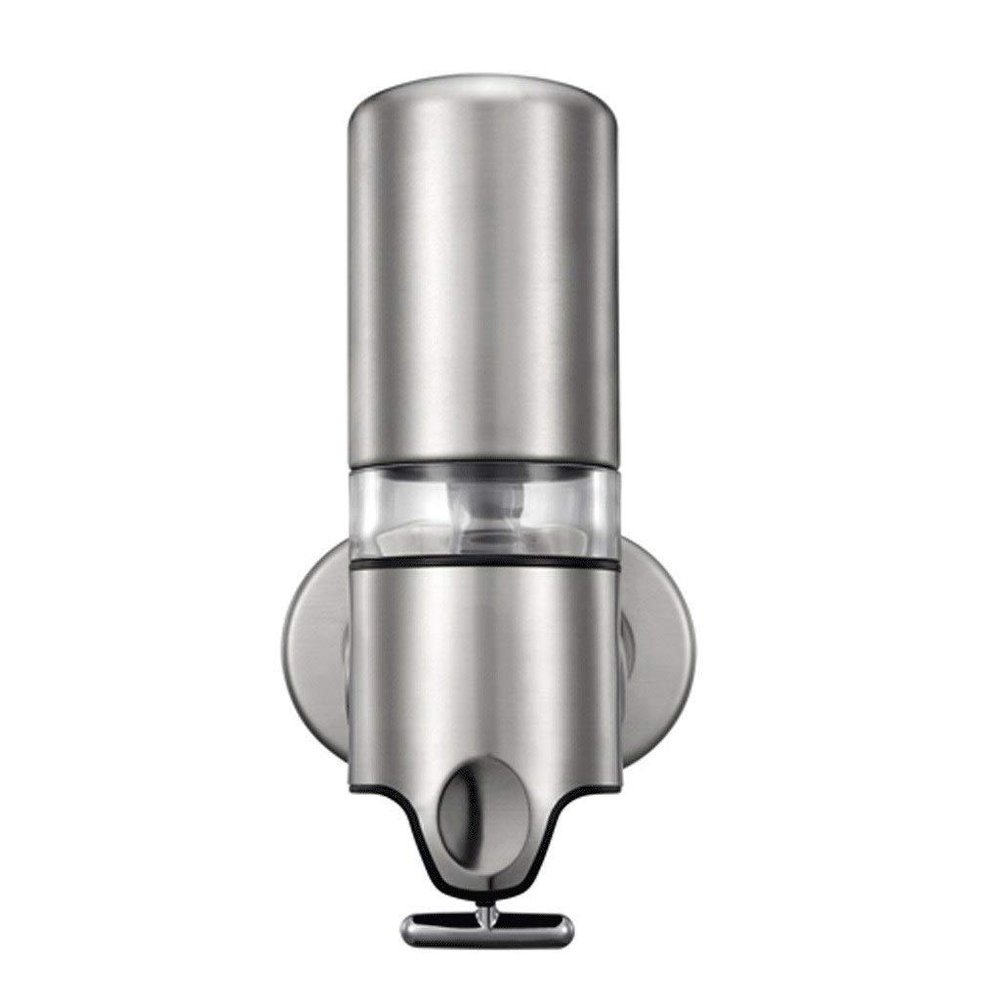 Bathroom soap Dispenser Bathroom Hotel Soap Dispenser Stainless Steel Wall-Mounted Manual 500ml Shower Gel Lotion Bottle Soap Dispenser Soap Bottle (Size : Single Head)