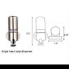 Bathroom soap Dispenser Bathroom Hotel Soap Dispenser Stainless Steel Wall-Mounted Manual 500ml Shower Gel Lotion Bottle Soap Dispenser Soap Bottle (Size : Single Head) view 3