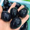 MOKA 1pc Natural Blue Sand Quartz Stone Crystal Massage Egg for Women view 2