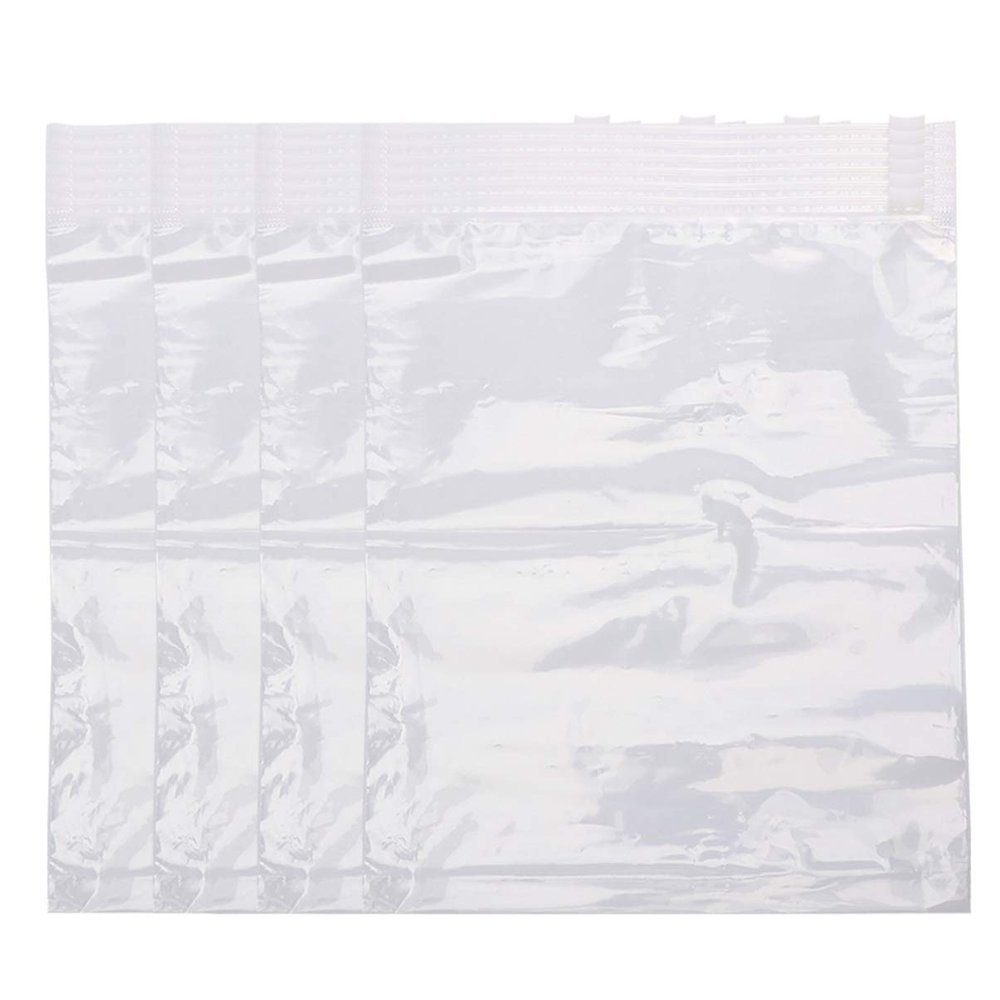 TOYANDONA 20pcs Transparent Plastic Zipper Storage Bags for Clothing Underwear Socks Resealable Frosted Pouches Privacy Protecting Organizers Reusable Design
