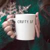 Funny 11Oz Mug - Crafty AF Shirt Funny Crafter TShirt Cup Coffee Cups For Men Women view 2