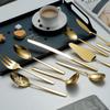 Berglander Gold Serving Utensils 10 Pieces, Titanium Golden Plating Serving Spoons, Included Cake Knife Cake Server Serving Forks Sugar Spoon Salad Spoon Forks Butter Knife Gravy Ladle ect. view 4
