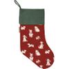Primitives by Kathy 108217 Dog Christmas Stocking, 18-inch Height, Red, Cotton view 1