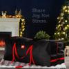 ZOBER 600D Oxford Fabric Rolling Christmas Tree Storage Bag - Fits 7.5 Ft Artificial Trees - Waterproof Christmas Tree Bag For Storage Box For Xmas, Durable Handles and Wheels - Card Slot - Black view 2