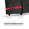 ZOBER 600D Oxford Fabric Rolling Christmas Tree Storage Bag - Fits 7.5 Ft Artificial Trees - Waterproof Christmas Tree Bag For Storage Box For Xmas, Durable Handles and Wheels - Card Slot - Black view 3
