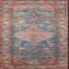 Loloi Layla Collection LAY-10 Marine/Clay 2'-6" x 9'-6" .13" Thick Runner Rug, Soft, Durable, Vintage Inspired, Distressed, Low Pile, Non-Shedding, Easy Clean, Printed, Living Room Rug view 4