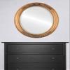 OVALCREST Oval Beveled Wall Mirror for Home Decor - Florence Style - Sunset Gold - 32" x 26" view 3