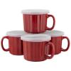 10 Strawberry Street 16oz Set of 4 Soup Mug with Lid, Red view 1