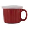10 Strawberry Street 16oz Set of 4 Soup Mug with Lid, Red view 2