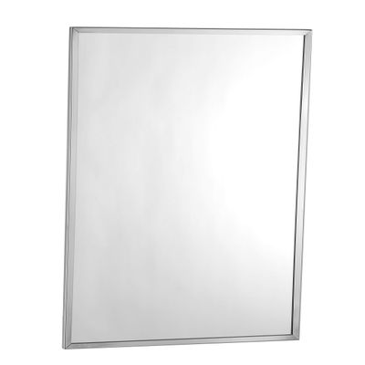 Choice Builder Solutions Bobrick 290 Series 304 Stainless Steel Welded Frame | Contemporary Glass Mirror | Satin Finish | Mirrored Rectangle Hangs Vertical (18Wx30H)