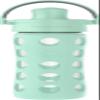 Lifefactory 16-Ounce Glass Water Bottle with Active Flip Cap and Protective Silicone Sleeve, Mint view 1