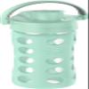 Lifefactory 16-Ounce Glass Water Bottle with Active Flip Cap and Protective Silicone Sleeve, Mint view 2